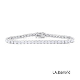 White Gold Diamond Round Cut Tennis Bracelet